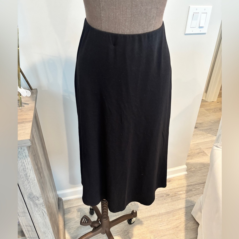 NWT Johnny Was Elegant Black Midi Skirt xl